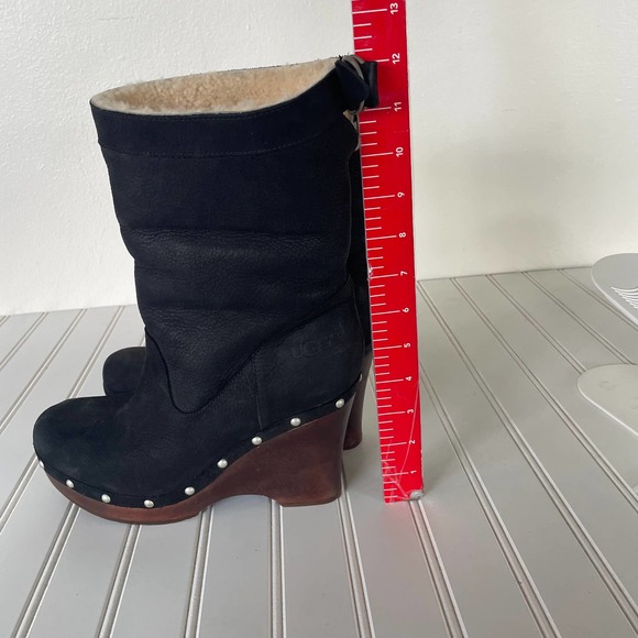 UGG Leather Carnegie Wood sole studded boots size 9 - Picture 7 of 15